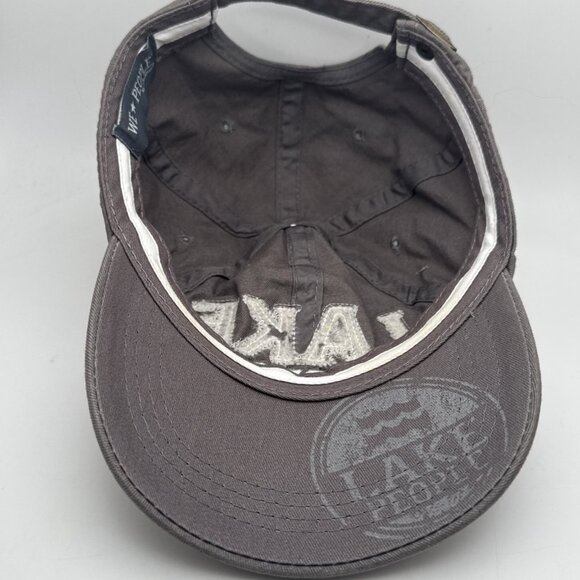 Lake People Hat Cap Grey Gray Distressed Premium Quality Adjustable Embroidered - Picture 4 of 5